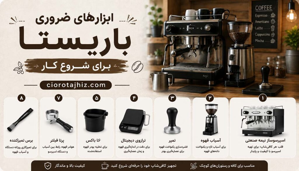 ابزار باریستا برای شروع